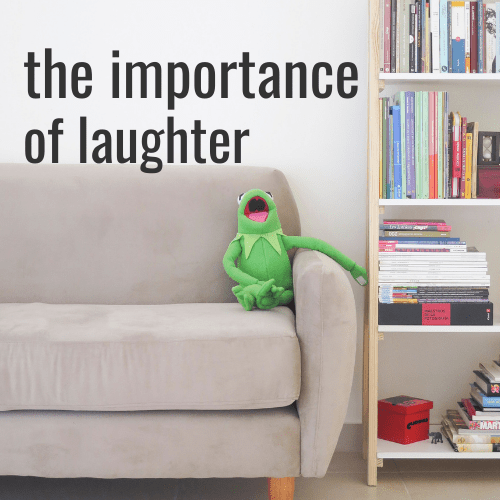 Kermit on a couch - the importance of laughter